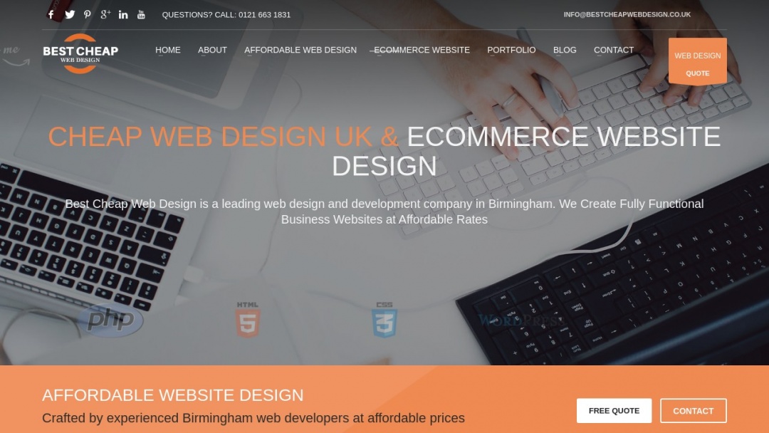 Screenshot of Best Cheap's Website