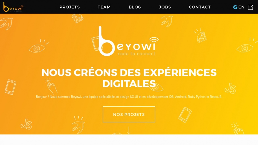 Screenshot of Beyowi's Website