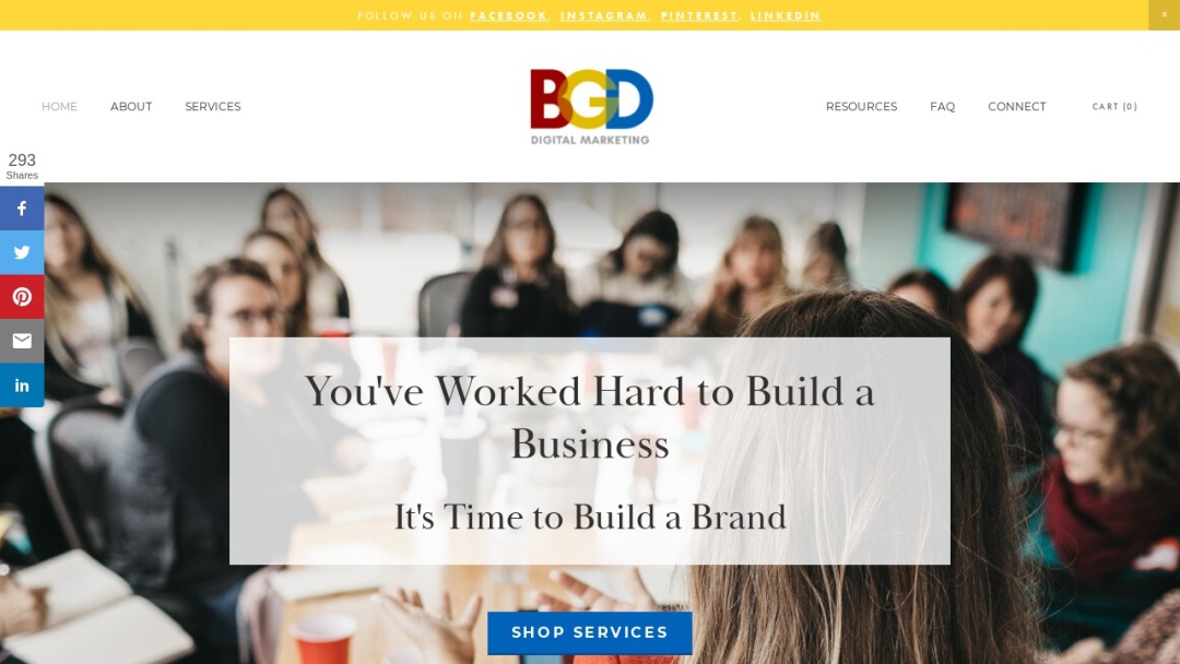 Screenshot of BGD Digital Marketing's Website