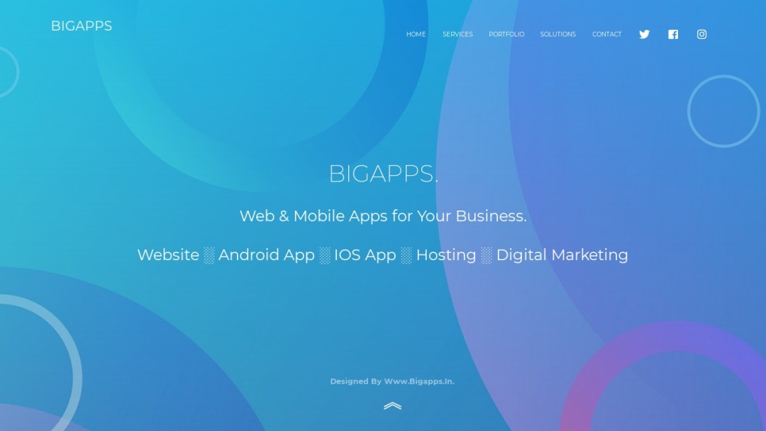 Screenshot of Big Apps's Website