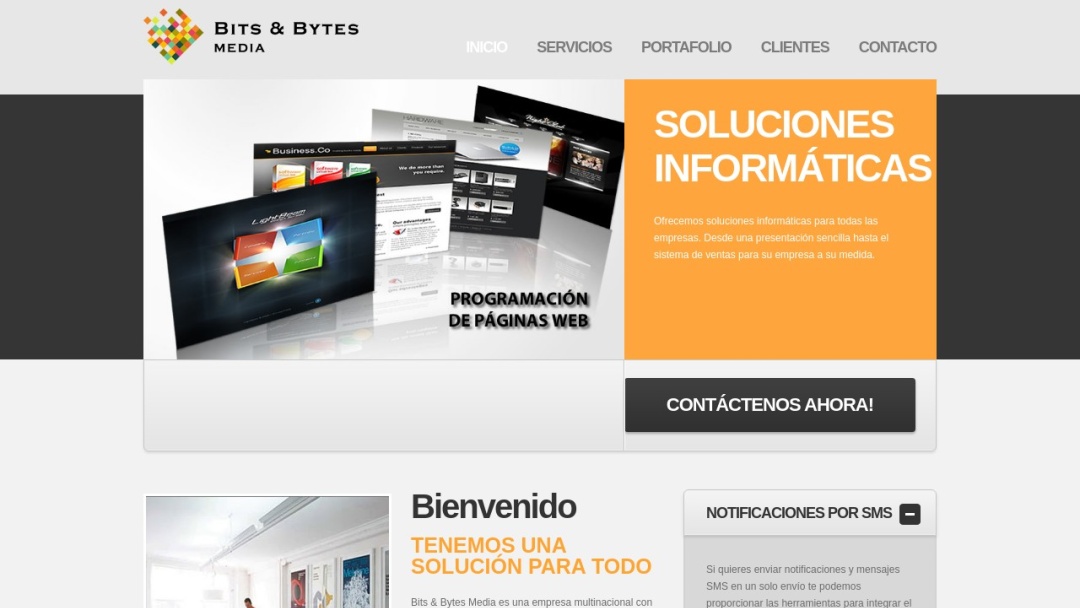 Screenshot of Bits And Bytes Media's Website