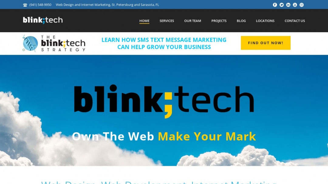 Screenshot of Blink Tech's Website