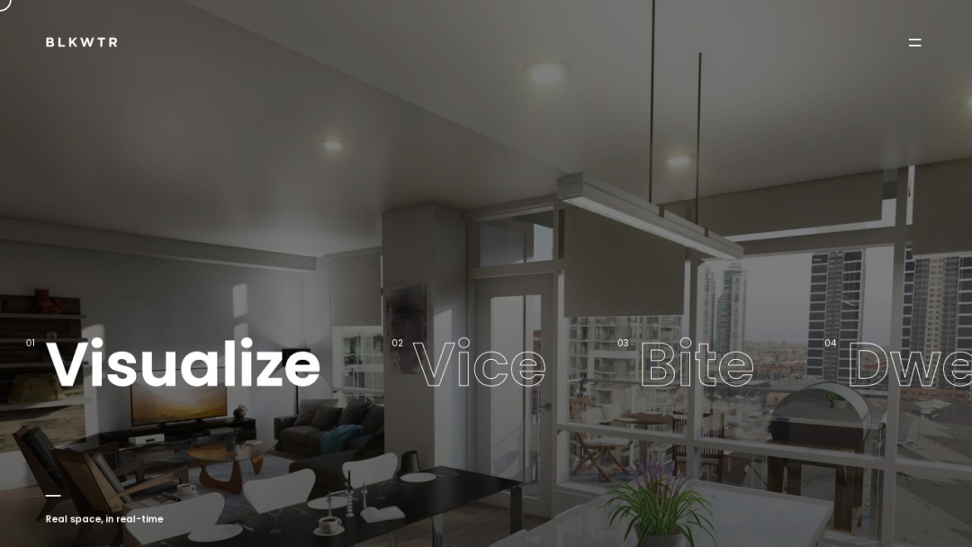 Screenshot of BLKWTR Creative's Website