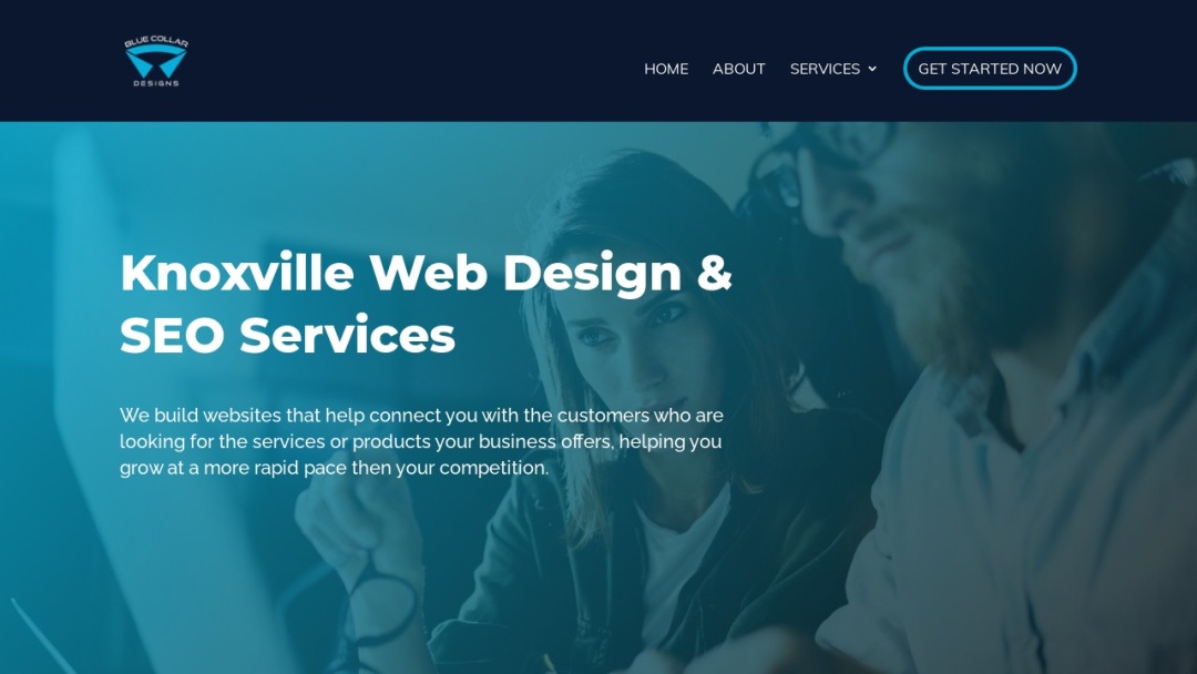 Screenshot of Blue Collar Designs's Website