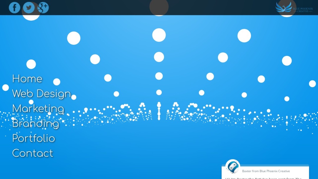 Screenshot of Blue Phoenix Creative's Website