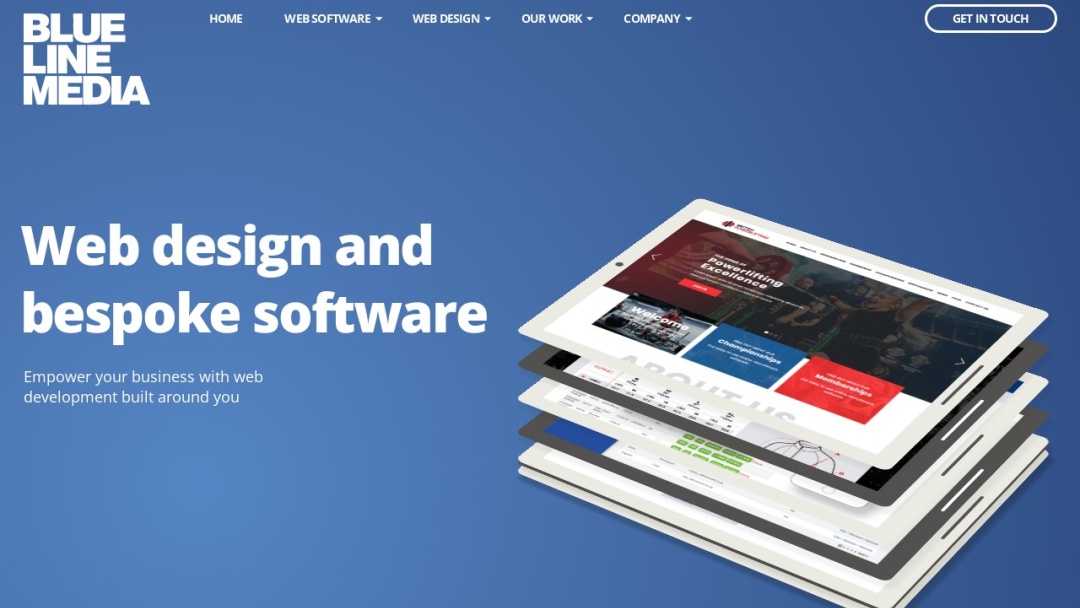 Screenshot of Bluelinemedia Ltd's Website