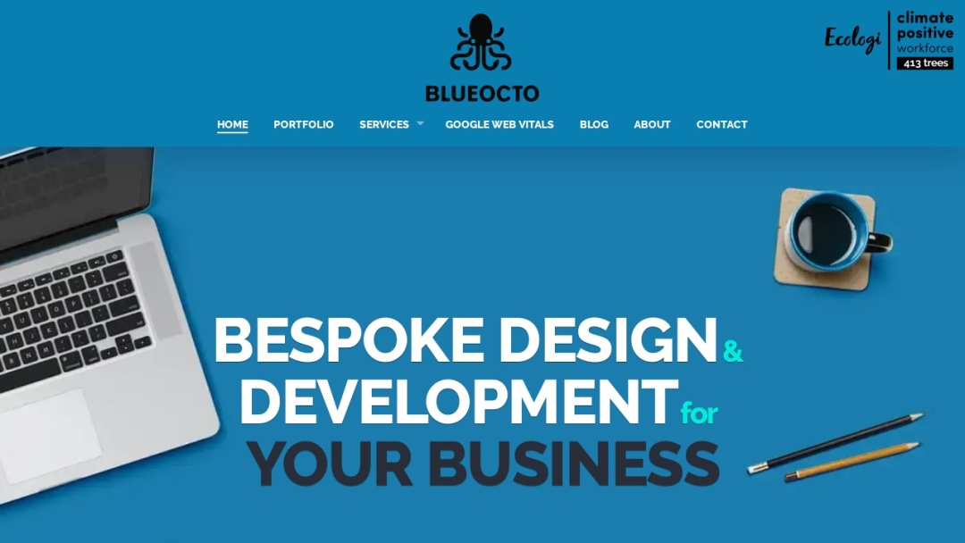 Screenshot of Blueocto Ltd's Website