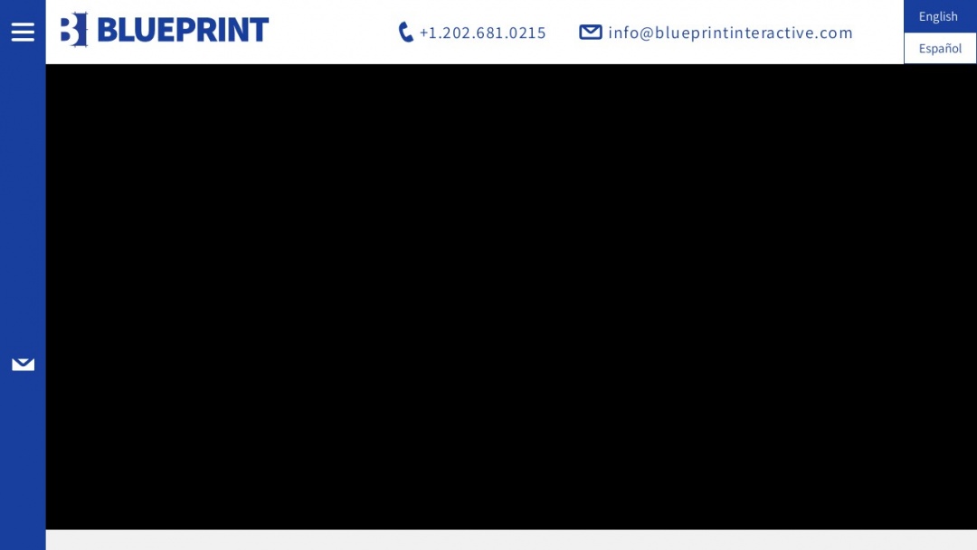 Screenshot of Blueprint Interactive's Website