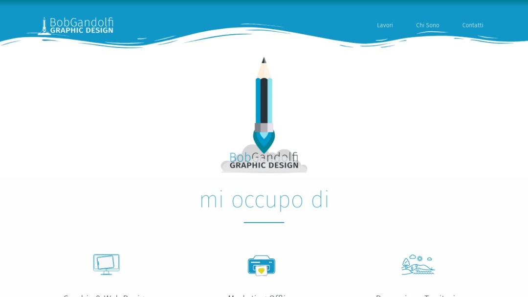 Screenshot of Bob Gandolfi Graphic Design's Website