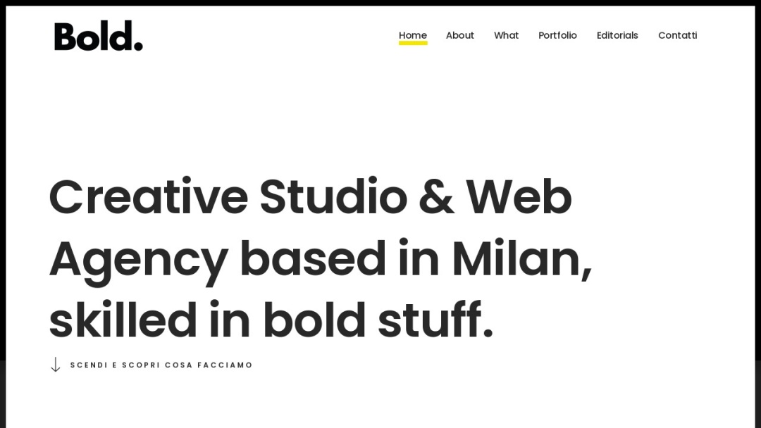 Screenshot of BOLD's Website