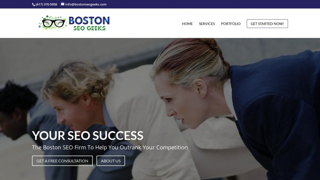 Screenshot of Boston SEO Geeks's Website
