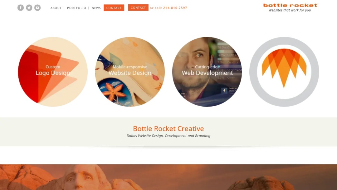 Screenshot of Bottle Rocket Corp.'s Website