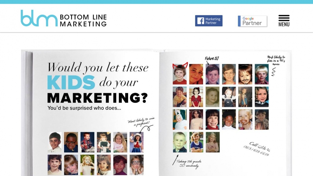 Screenshot of Bottom Line Black's Website