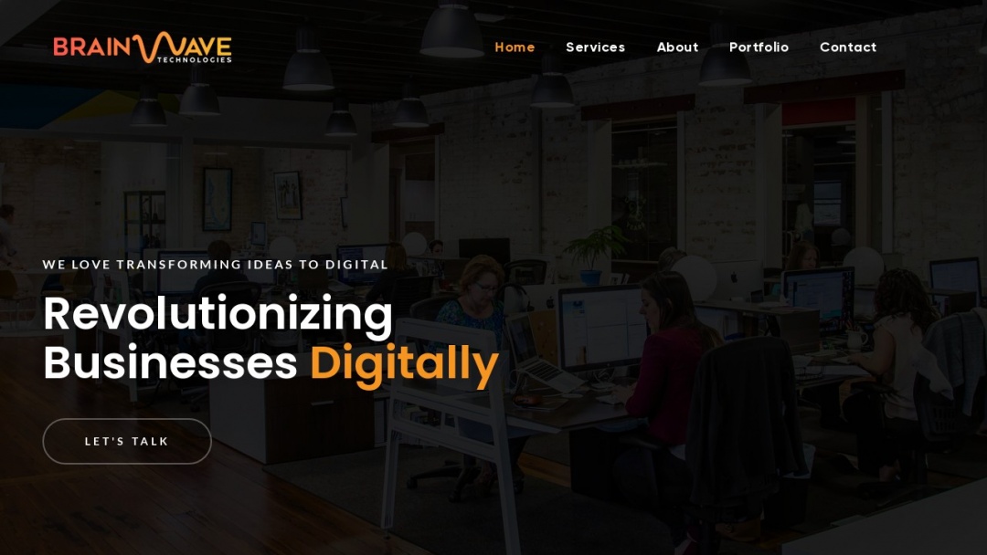 Screenshot of Brainwave Technologies (Pvt) Ltd.'s Website