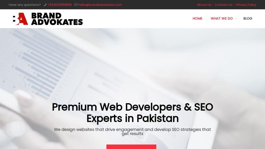 Screenshot of Brand AdvoKates's Website