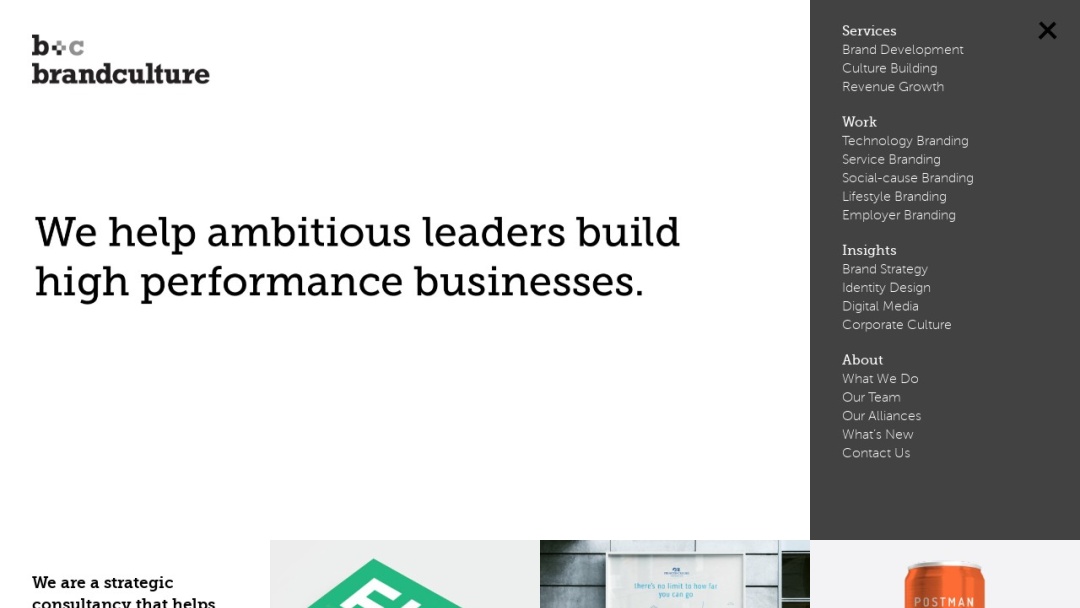 Screenshot of Brand Culture Company, LLC's Website