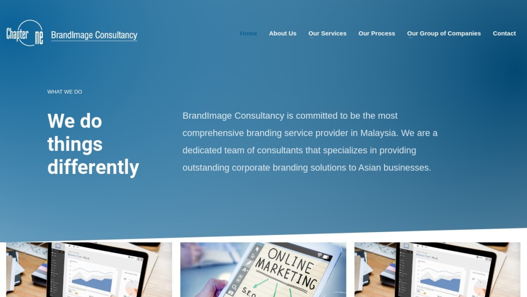 Screenshot of BrandImage Consultancy's Website
