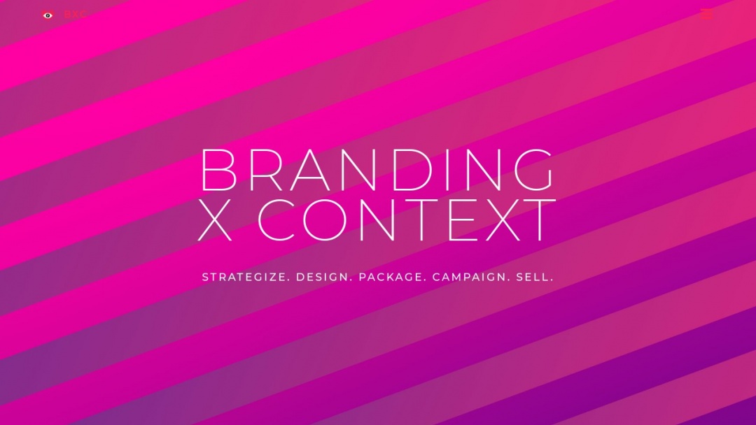 Screenshot of Branding By Context's Website