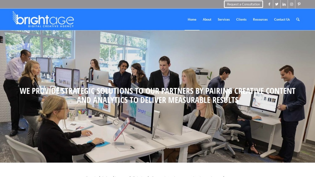 Screenshot of Bright Age Digital Creative Agency's Website