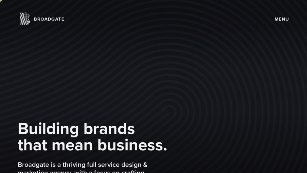 Screenshot of Broadgate Creative's Website