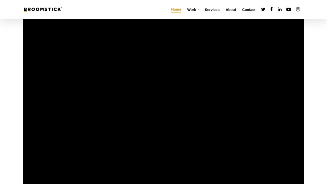 Screenshot of Broomstick Creative's Website