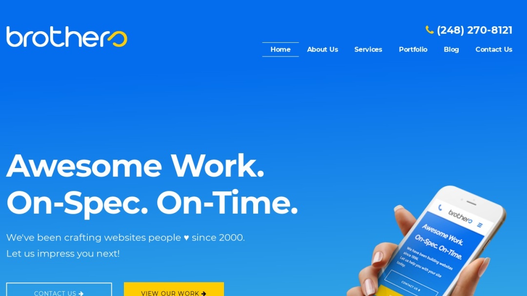 Screenshot of Brothers Design's Website