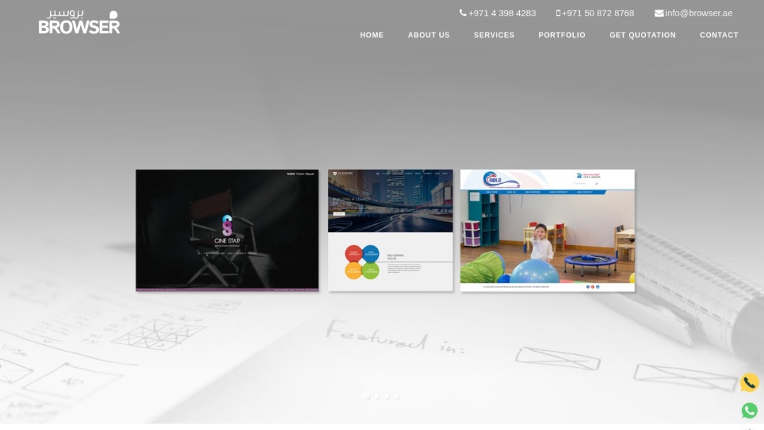 Screenshot of Browser Media Solutions's Website