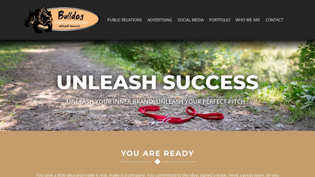 Screenshot of Bulldog Communications's Website