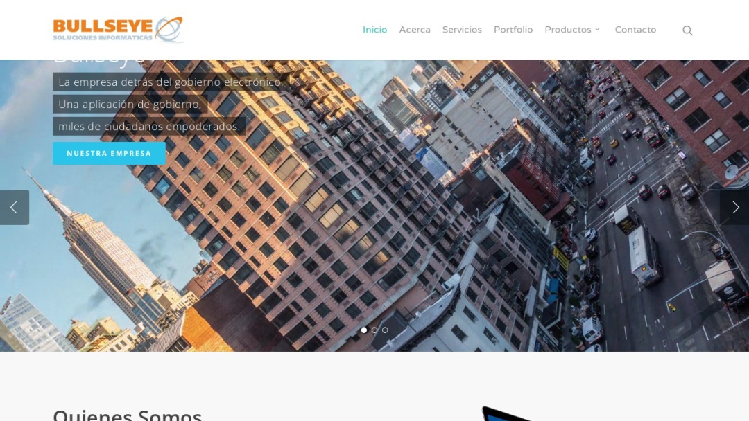 Screenshot of Bullseye S.R.L.'s Website