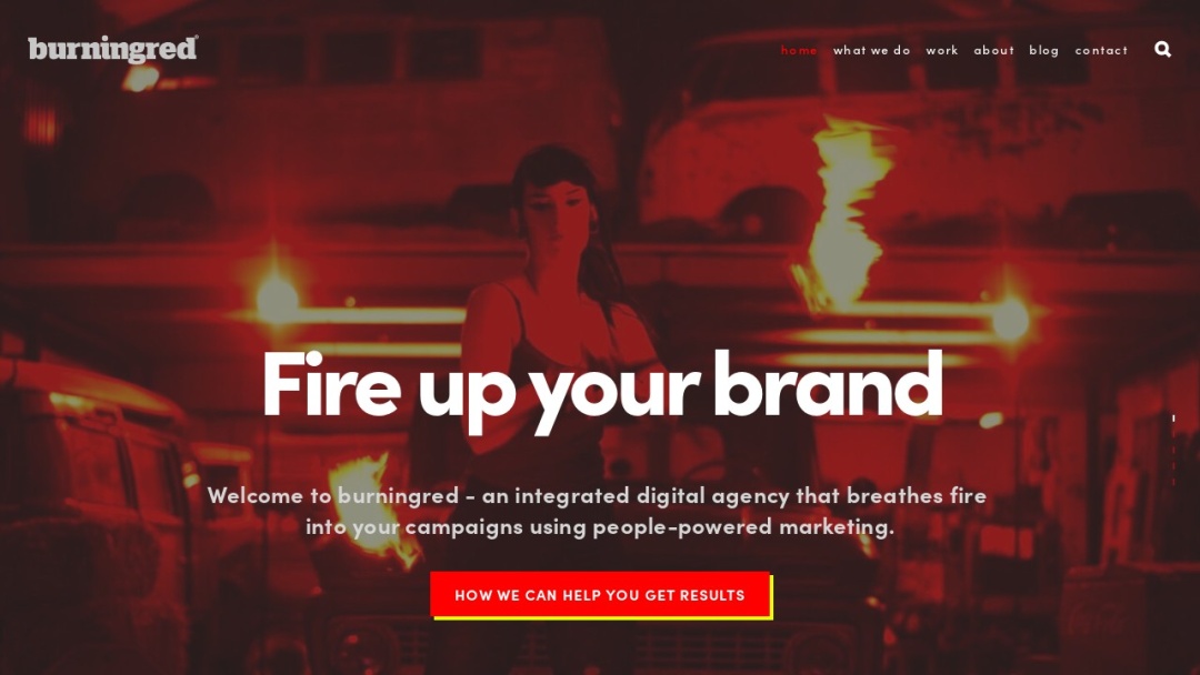 Screenshot of burningred's Website