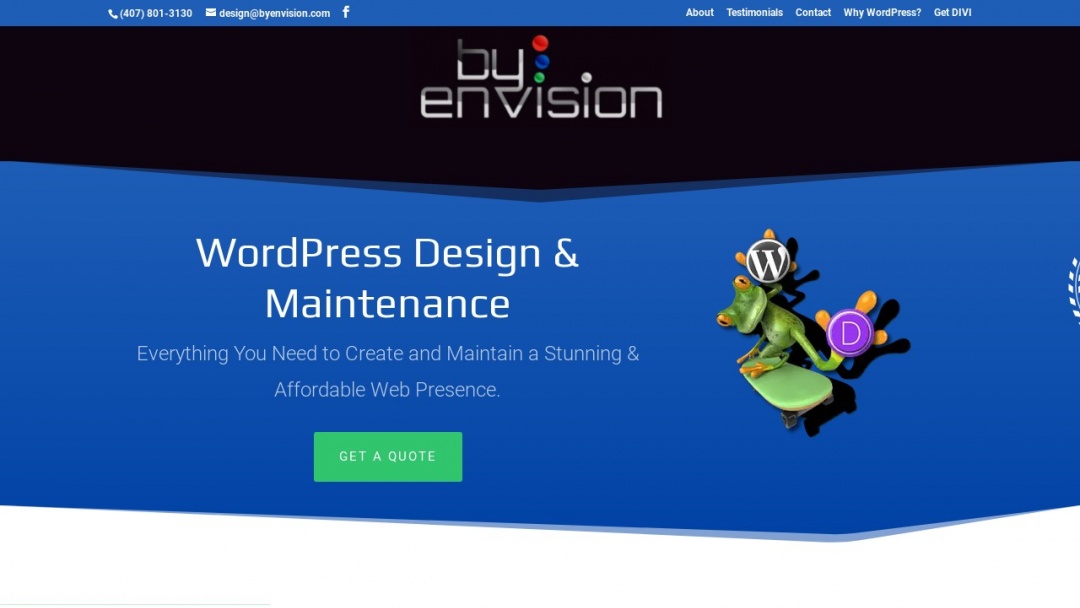 Screenshot of ByEnvision's Website