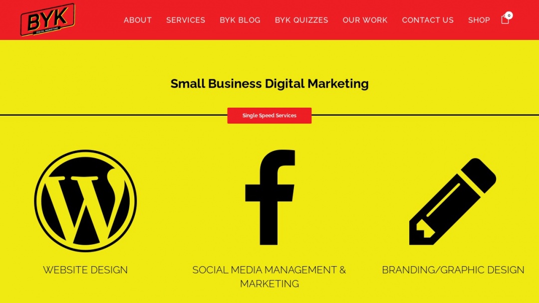 Screenshot of BYK Digital Marketing's Website