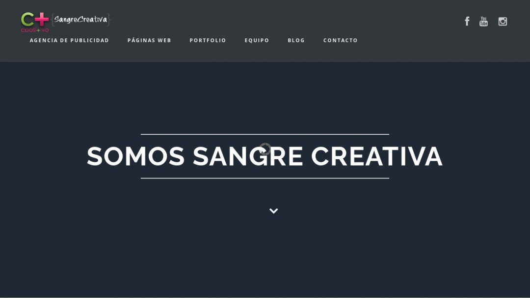 Screenshot of C+ cpositivo Sangre Creativa's Website