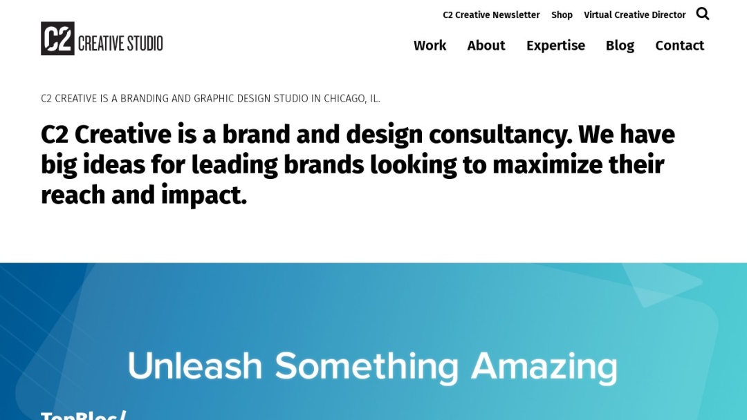 Screenshot of C2 Creative's Website