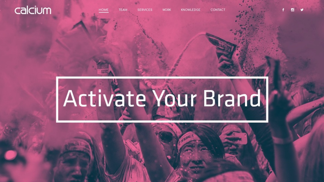 Screenshot of Calcium's Website