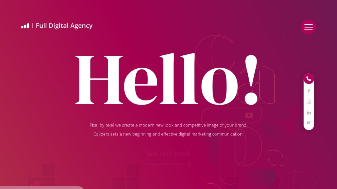 Screenshot of Calipers's Website