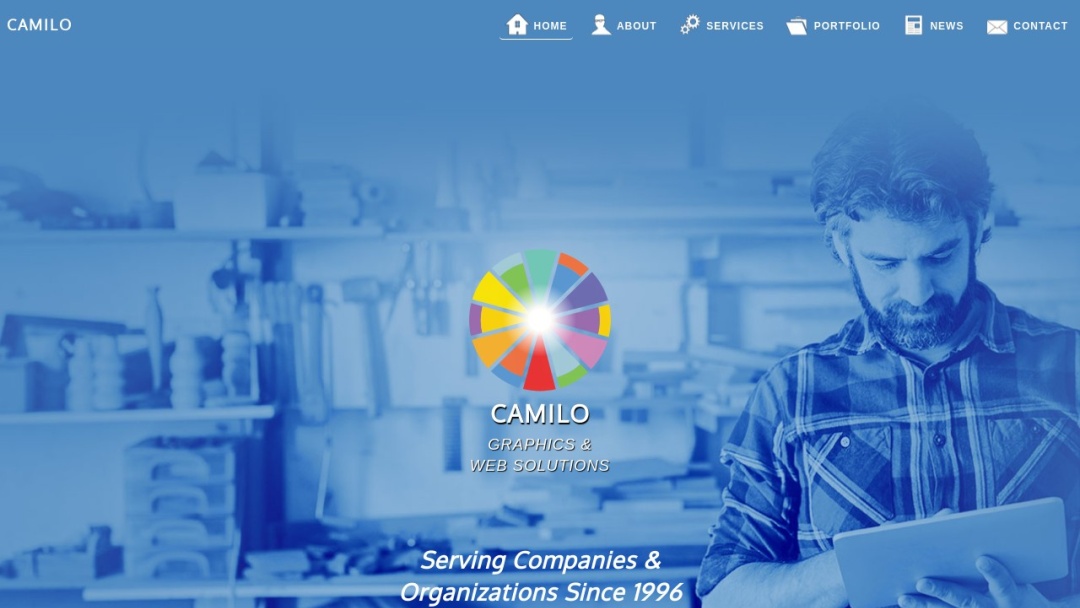 Screenshot of CAMILO Graphics and Web Solutions's Website