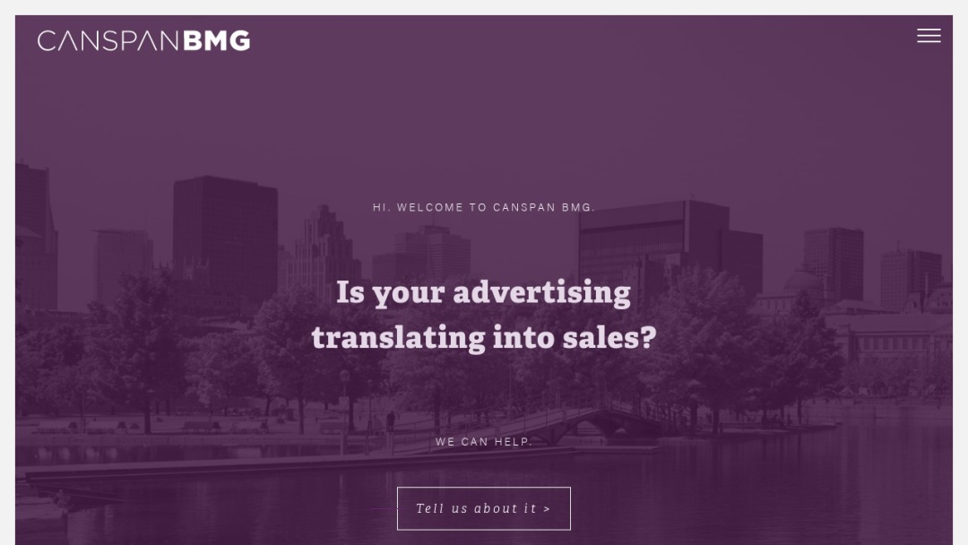 Screenshot of Canspan BMG's Website