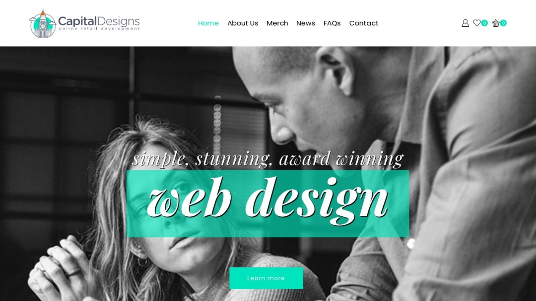 Screenshot of Capital Designs's Website