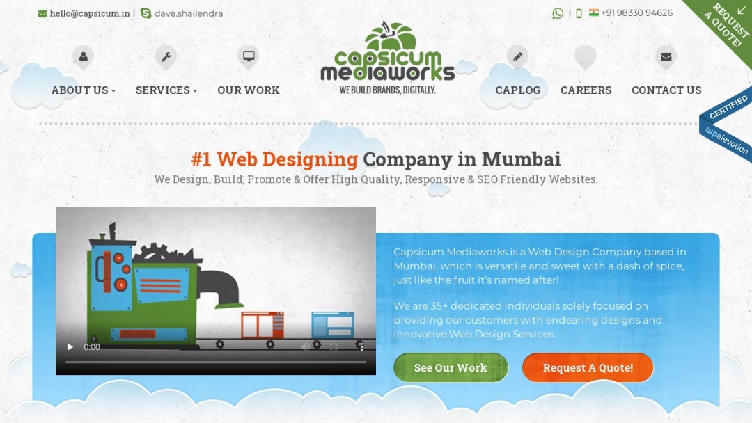 Screenshot of Capsicum Mediaworks's Website