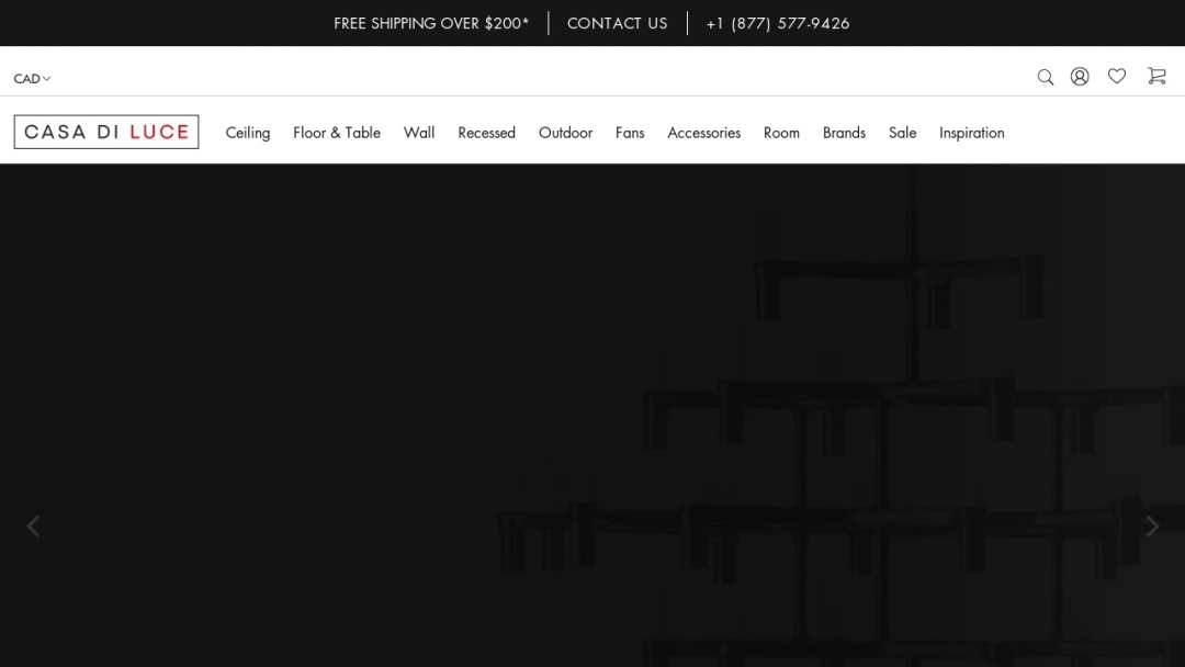 Screenshot of Casa Di Luce's Website