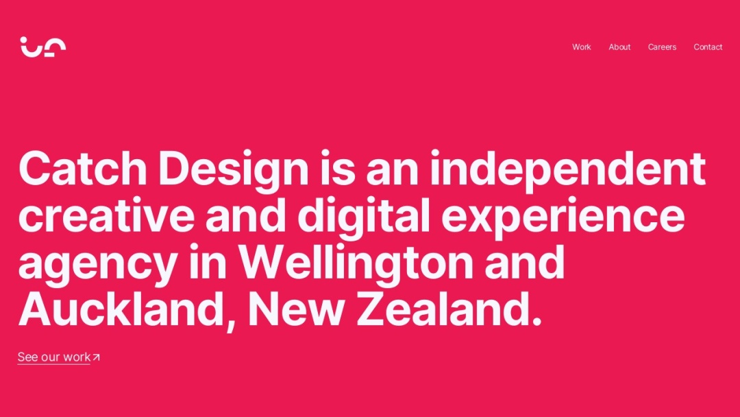Screenshot of Catch Design's Website