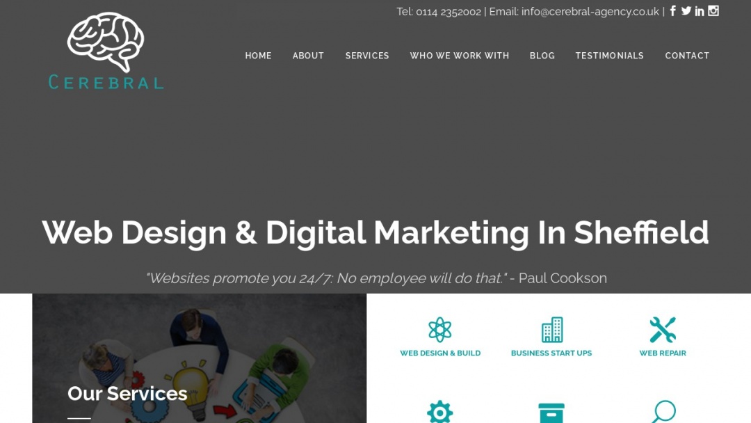 Screenshot of Cerebral's Website