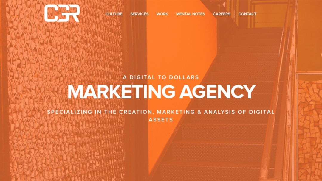 Screenshot of CGR Creative's Website