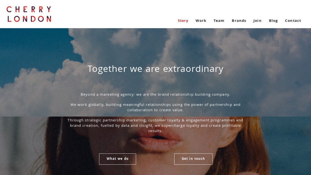 Screenshot of Cherry London's Website