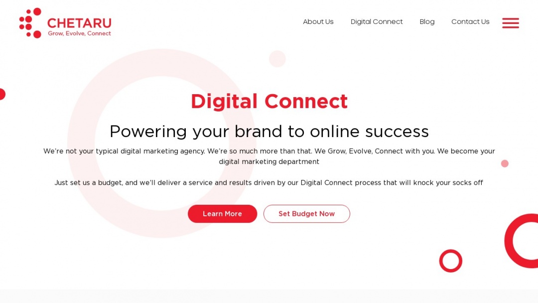 Screenshot of Chetaru UK Limited's Website