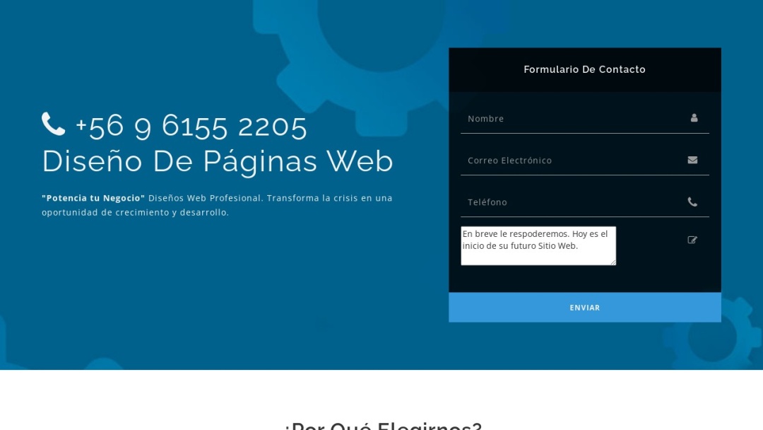 Screenshot of Chile Web Design SpA's Website