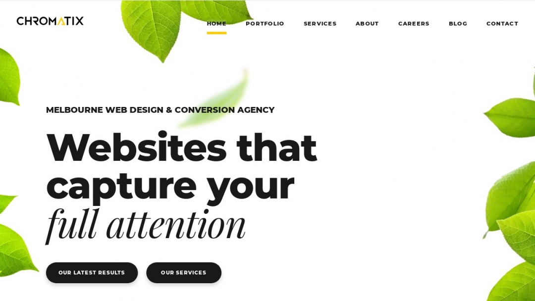 Screenshot of Chromatix's Website