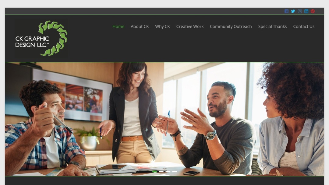 Screenshot of CK GRAPHIC DESIGN, LLC's Website