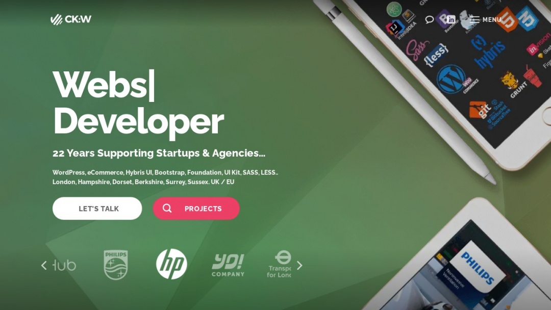 Screenshot of CK:W's Website